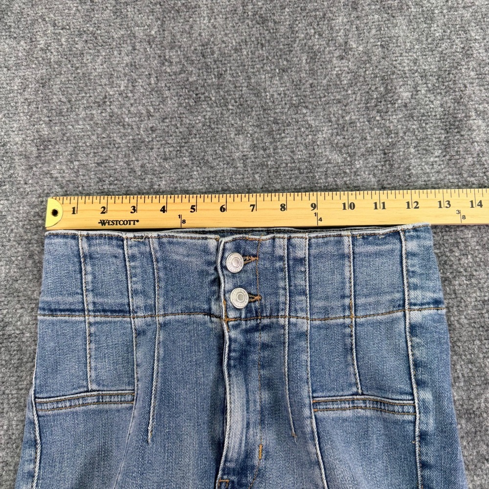 Free People We The‎ Free Jeans Womens 25x31 Jayde Flare Slim High Rise Raw Hem - Picture 10 of 16